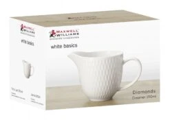 Maxwell & Williams White Basics Diamonds Creamer 190ML -Maxwell & Williams maxwell williams creamer maxwell williams white basics diamonds creamer 190ml 31368766029913