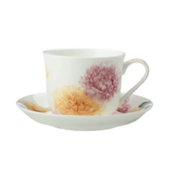 Maxwell & Williams Katherine Castle Floriade Breakfast Cup & Saucer 480ML Carnations JY0034