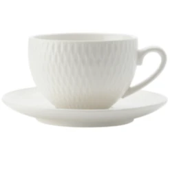 Maxwell & Williams White Basics Diamonds Demi Cup & Saucer 90ML