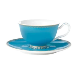 Maxwell & Williams Teas & C's Classic Footed Cup & Saucer 200ml Aqua HV0178