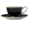 Maxwell & Williams Teas & C's Classic Footed Cup & Saucer 200ml Black HV0269