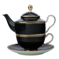 Maxwell & Williams Teas & C's Classic Tea For One With Infuser 380ml Black HV0271
