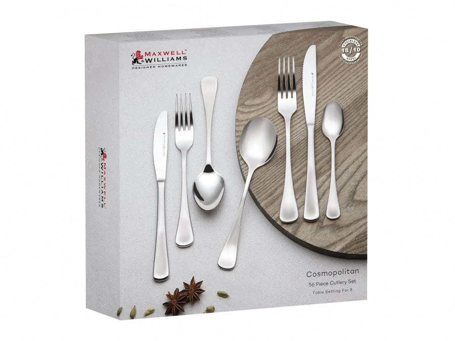 Maxwell & Williams Cosmopolitan Cutlery Set 56 Piece HK0140 2 Maxwell & Williams Cosmopolitan Cutlery Set 56 Piece HK0140 - Image 2