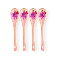 Maxwell & Williams Dahlia Daze Ceramic Teaspoon Set Of 4 Pink HV0371