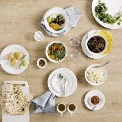 Maxwell & Williams White Basics European Rim Dinner Set Of 12 -Maxwell & Williams maxwell williams dinner set maxwell williams white basics european rim dinner set of 12 28447658246233