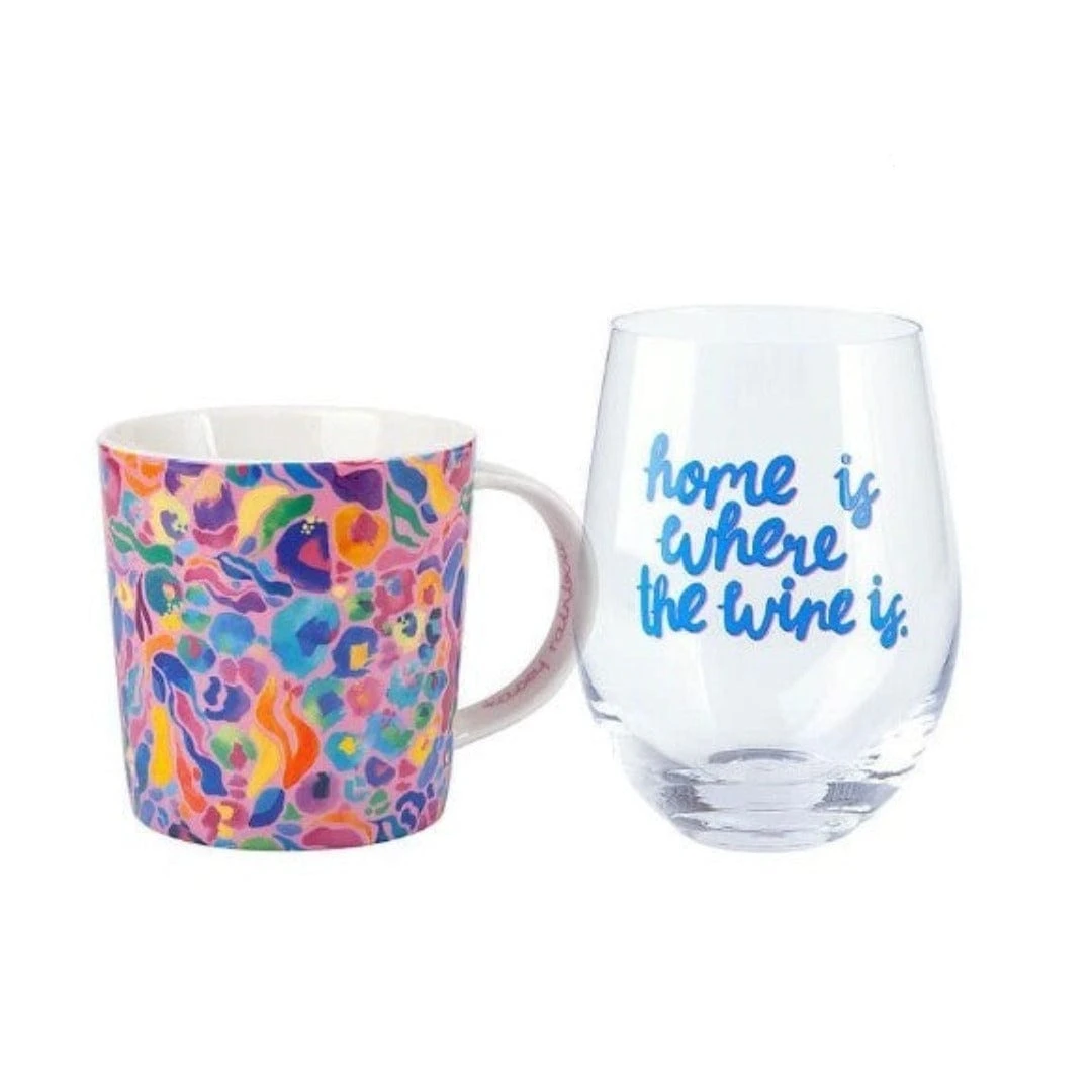 Maxwell & Williams Wild At Heart Mug & Glass Set Africa Pink 500ml DX1227 1 Maxwell & Williams Wild At Heart Mug & Glass Set Africa Pink 500ml DX1227