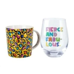 Maxwell & Williams Wild At Heart Mug & Glass Set Wild Yellow 500ml DX1231