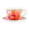 Maxwell & Williams Dahlia Daze Breakfast Cup & Saucer 400ML Pink 400ml HV0356