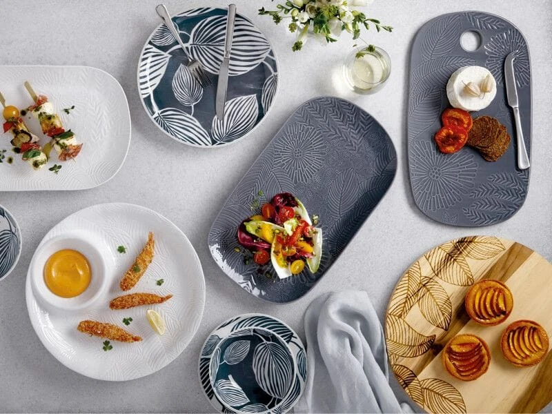 Maxwell & Williams Panama Dinner Plate 26.5cm Grey & White 2 Maxwell & Williams Panama Dinner Plate 26.5cm Grey & White - Image 2