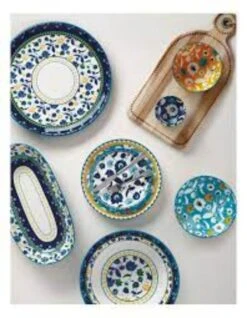 Maxwell & Williams Rhapsody Oblong Platter 45x33cm Blue -Maxwell & Williams maxwell williams platter maxwell williams rhapsody oblong platter 45x33cm blue 28457483239513