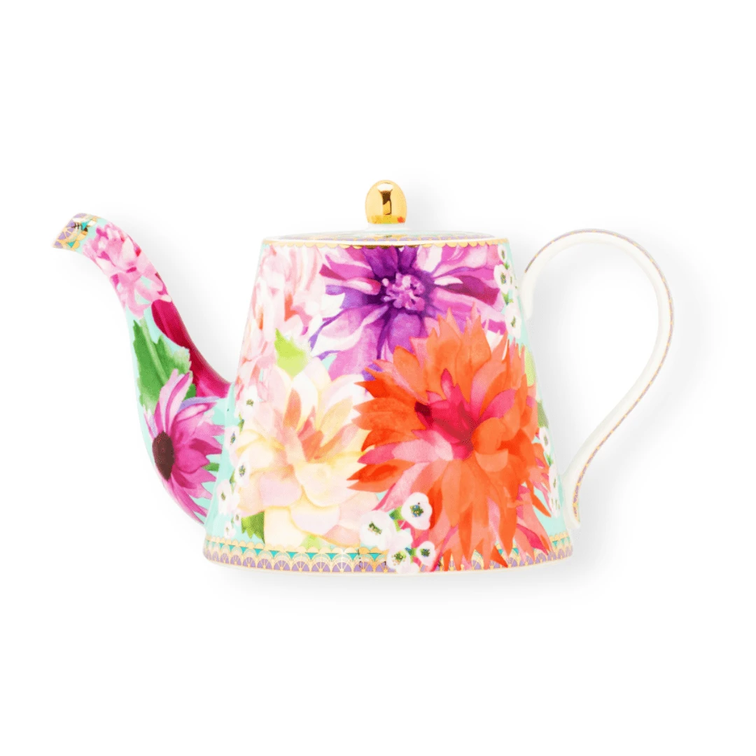Maxwell & Williams Dahlia Daze Teapot With Infuser 1L Sky HV0333 1 Maxwell & Williams Dahlia Daze Teapot With Infuser 1L Sky HV0333